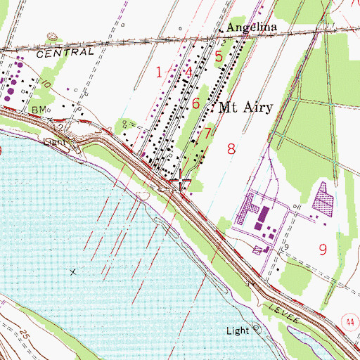 Topographic Map of Mount Airy Post Office, LA
