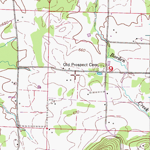Topographic Map of Prospect School (historical), AL