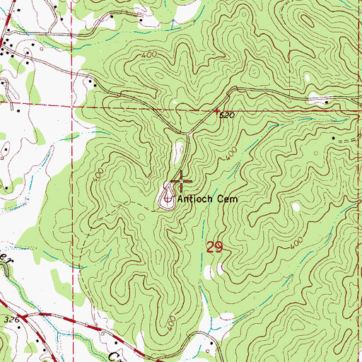 Topographic Map of Pilgrim Church (historical), AL