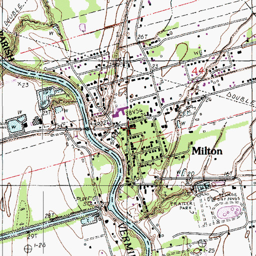 Topographic Map of Milton Post Office, LA