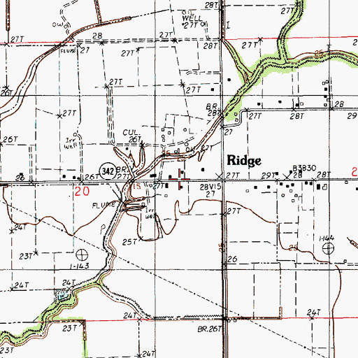 Topographic Map of Ridge Post Office (historical), LA