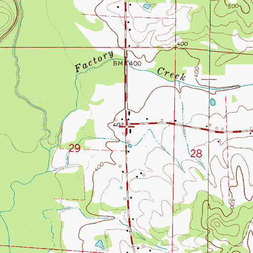 Topographic Map of Byrd, AL