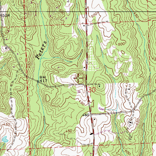 Topographic Map of Mount Gilead Church (historical), AL