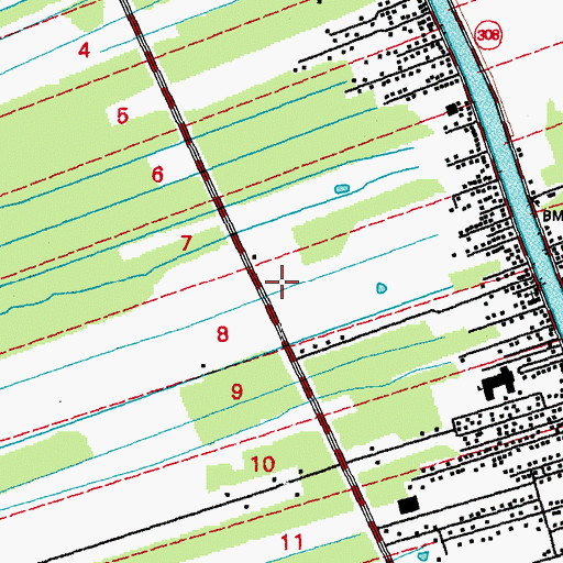 Topographic Map of Galliano Post Office, LA