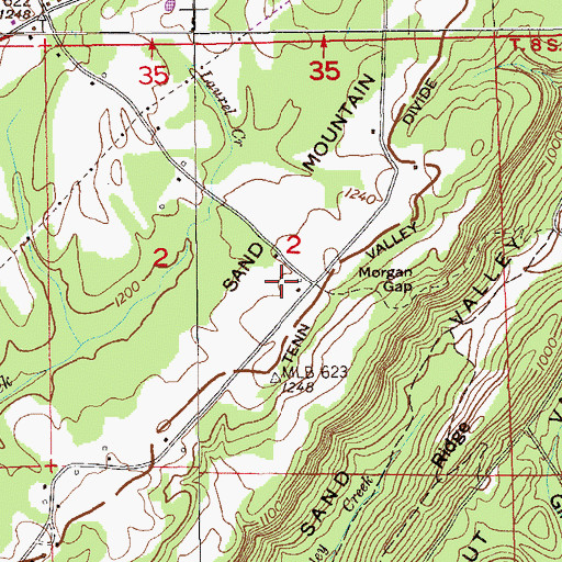 Topographic Map of Clyde (historical), AL