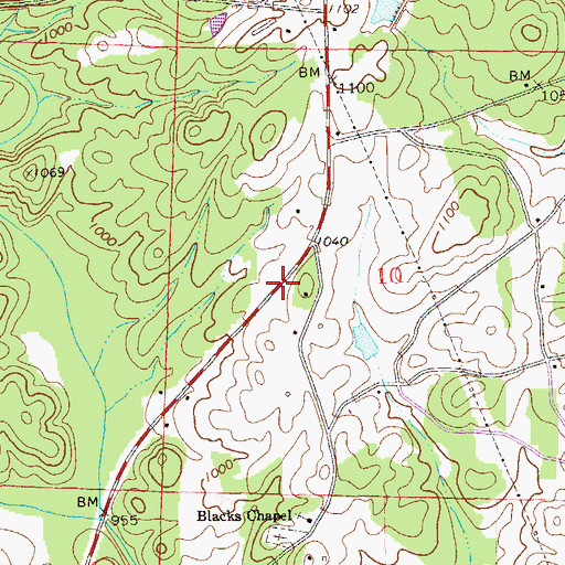 Topographic Map of New Hope Church (historical), AL
