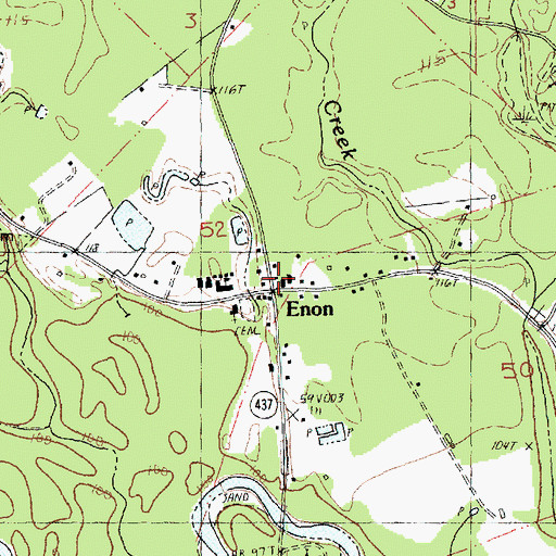 Topographic Map of Enon Post Office (historical), LA