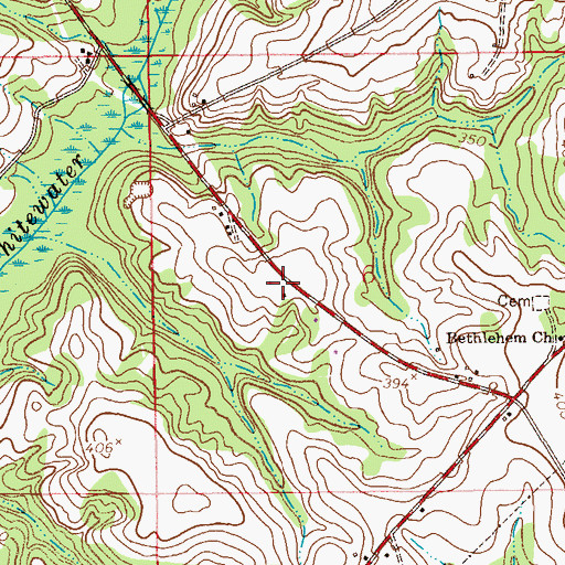 Topographic Map of Mount Olive Church, AL