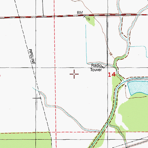 Topographic Map of WTGE-FM (Baton Rouge), LA