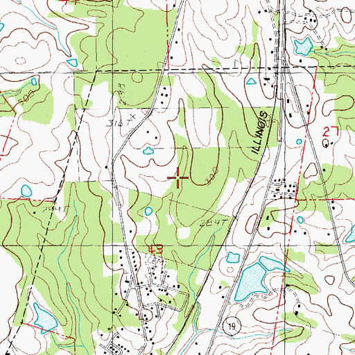 Topographic Map of WQCK-FM (Clinton), LA