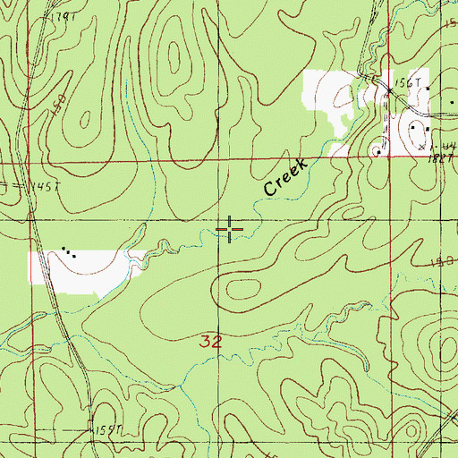 Topographic Map of KCTO-FM (Columbia), LA