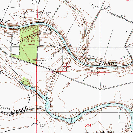 Topographic Map of KSBH-FM (Coushatta), LA