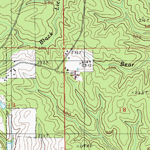 Topographic Map of KVDP-FM (Dry Prong), LA