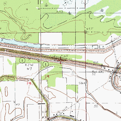 Topographic Map of KLIL-FM (Moreauville), LA