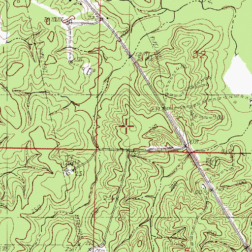 Topographic Map of KITT-FM (Shreveport), LA