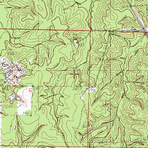 Topographic Map of KWKH-FM (Shreveport), LA
