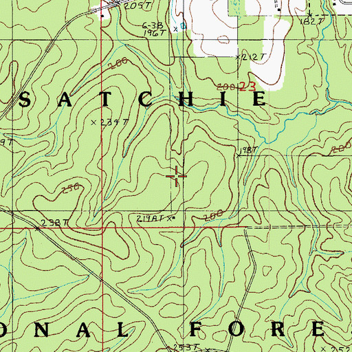 Topographic Map of KLPA-TV (Alexandria), LA