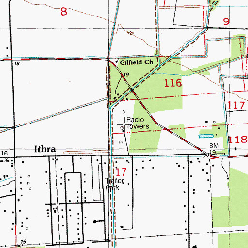Topographic Map of WJBO-AM (Baton Rouge), LA