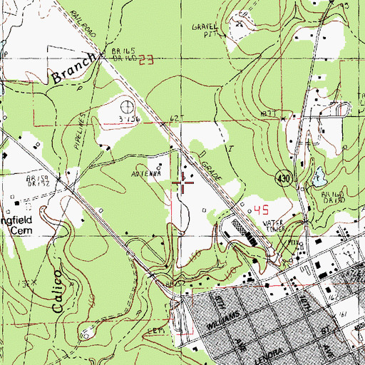 Topographic Map of WFCG-AM (Franklinton), LA