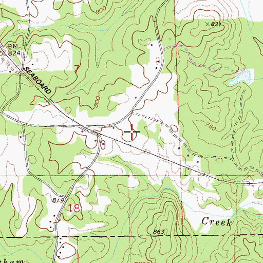 Topographic Map of Byron (historical), AL