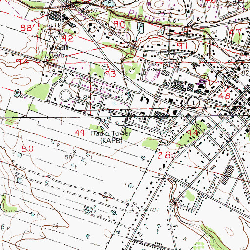 Topographic Map of KAPB-AM (Marksville), LA