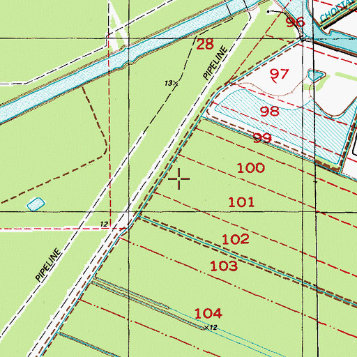 Topographic Map of WLUX-AM (Port Allen), LA