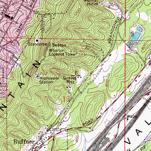Topographic Map of Sloss Mine, AL