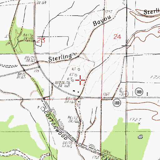 Topographic Map of KWKH-AM (Shreveport), LA
