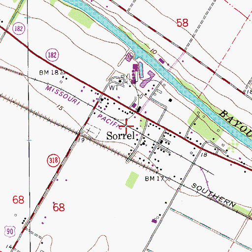 Topographic Map of Cypremort Post Office, LA
