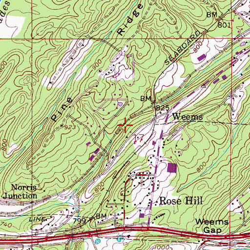 Topographic Map of Wrenn Gap, AL