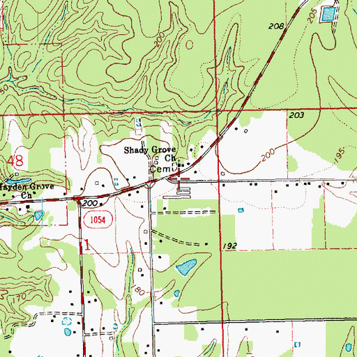 Topographic Map of Skyline Airpark, LA