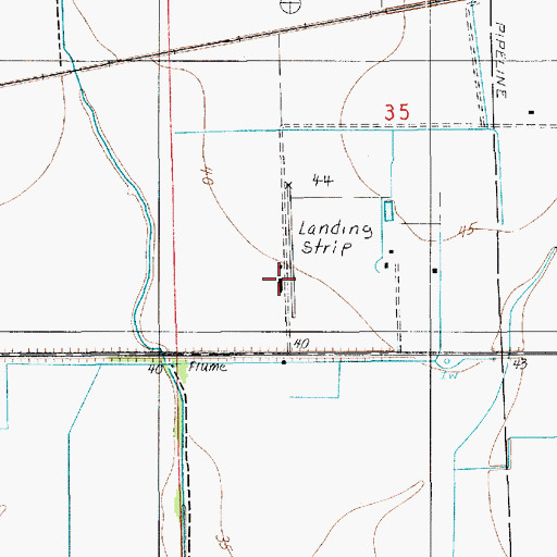 Topographic Map of Millers Flying Service, LA