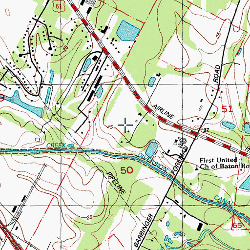 Topographic Map of Hummingbird Field (historical), LA