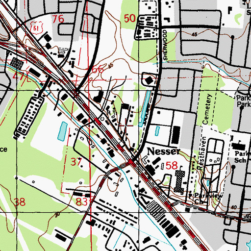 Topographic Map of Troop A Heliport, LA