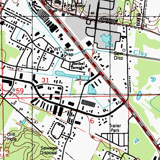 Topographic Map of Southern Helicopters Heliport, LA