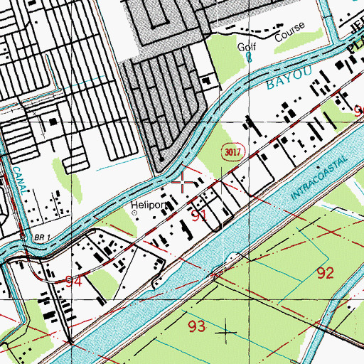Topographic Map of Air Logistics Heliport, LA