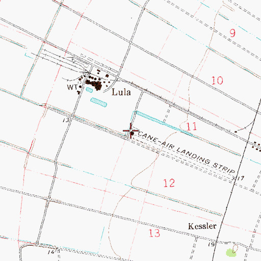 Topographic Map of Cane-Air Airport, LA