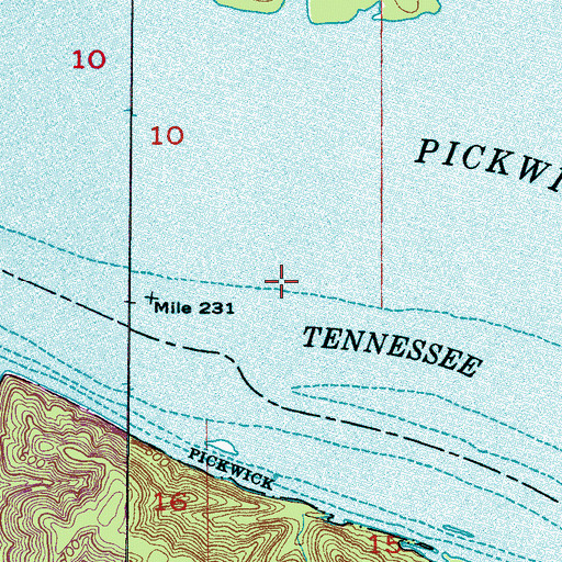 Topographic Map of Wrights Landing (historical), AL