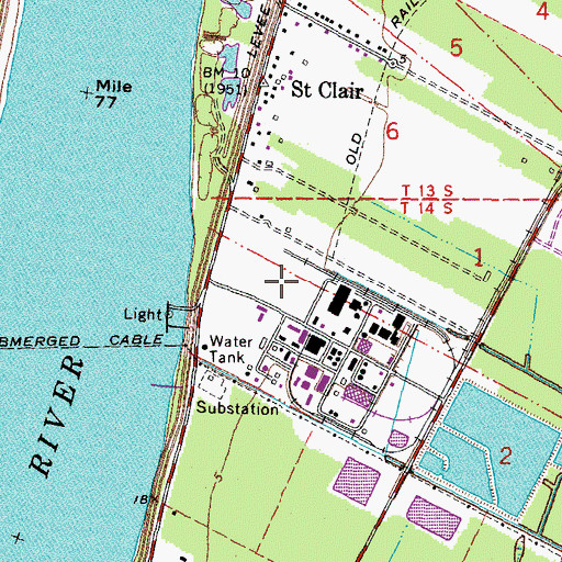 Topographic Map of Amax Metals Recovery Incorporated Heliport, LA