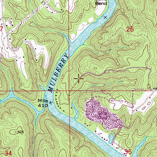 Topographic Map of Payne Ferry (historical), AL