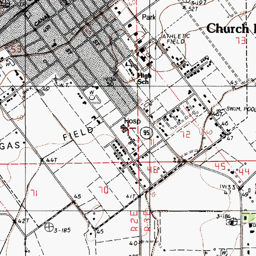 Topographic Map of ASLH Helipad, LA