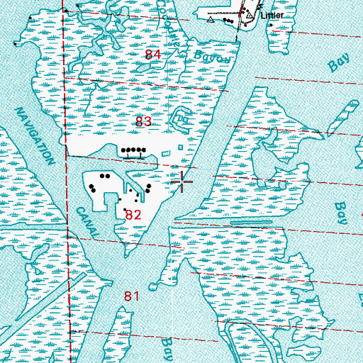 Topographic Map of Cocodrie Heliport, LA