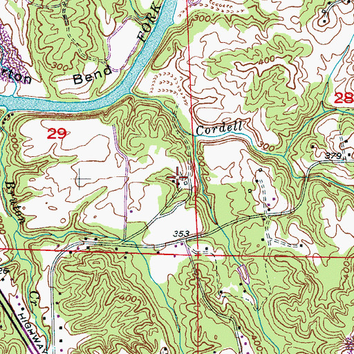 Topographic Map of Rowe Mine, AL