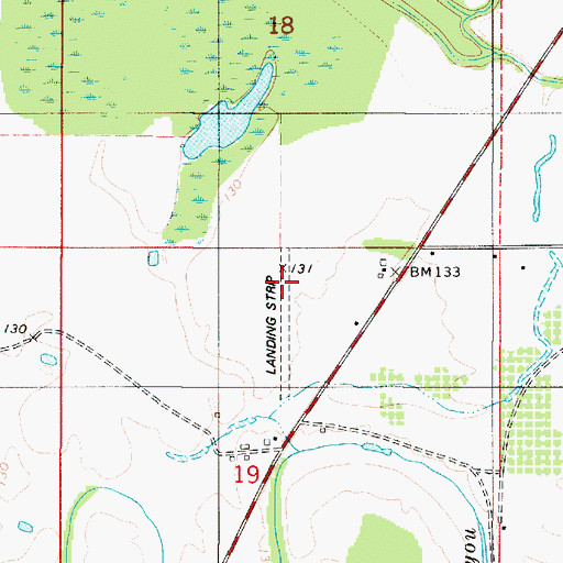 Topographic Map of Stuart Airstrip, LA