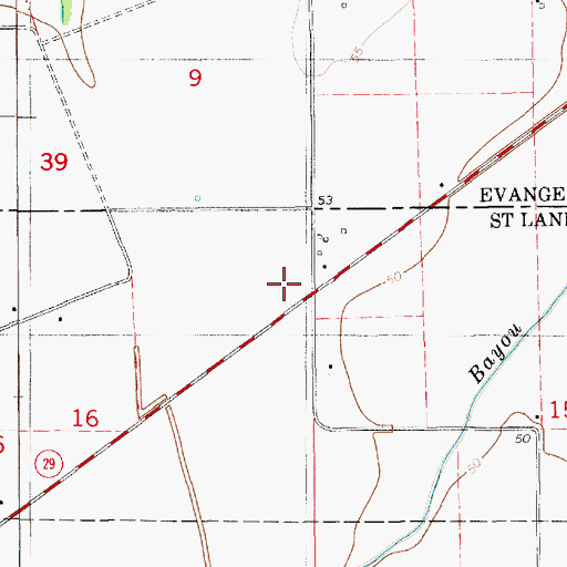 Topographic Map of Koch Airport, LA