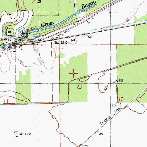 Topographic Map of Delta Ultralight Airport, LA
