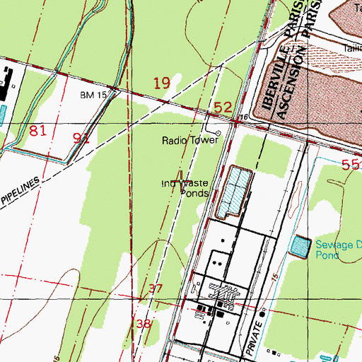 Topographic Map of Union Texas Petroleum Heliport, LA