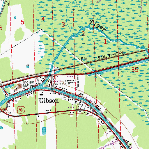 Topographic Map of District 8 Emergency Heliport, LA