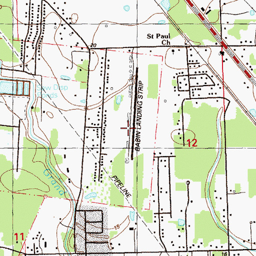 Topographic Map of Don Babin Airport (historical), LA
