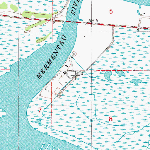 Topographic Map of Air Logistics Heliport, LA
